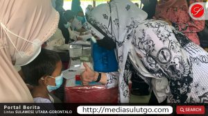 vaksinsi di SDN I pulubala kecamatan Pulubala.