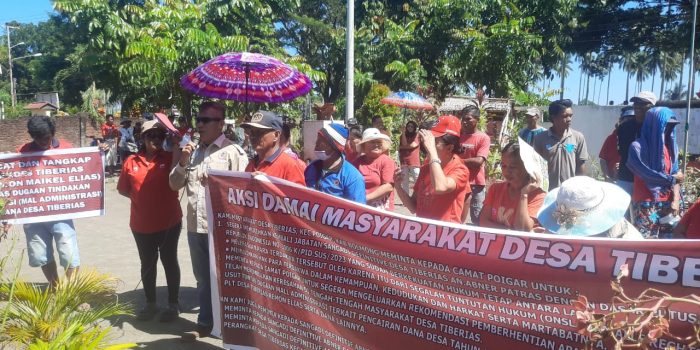 Terkait Jabatan Sangadi, Masyarakat Tiberias Gelar Aksi Damai