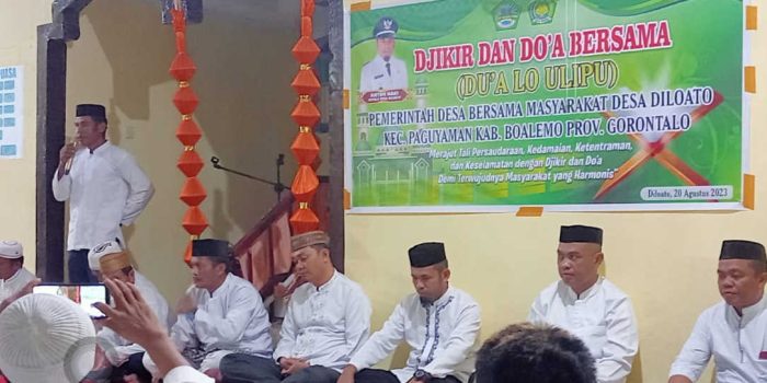 Ratusan Warga Desa Diloato, Antusias Ikut Dzikir dan Doa Bersama (Du’a Lo Ulipu)