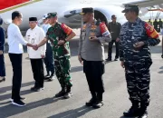 Pangdam XIII/Merdeka Sambut Presiden Joko Widodo di Bandara Jalaluddin Gorontalo