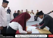 Anggota PPS Gorontalo Utara Tandatangani Pakta Integritas Pilkada 2024