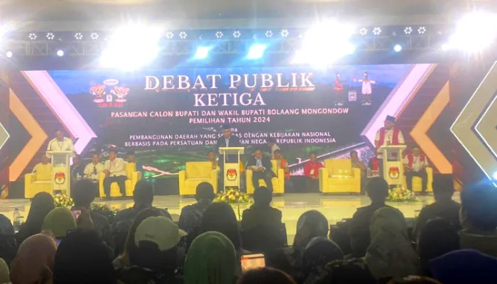 KPU Bolmong Sukses Gelar Debat Ketiga