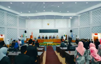 DPRD BolmutGelar Paripurna Dalam Rangka Penyampaian Sambutan Bupati Bolmut Jabatan 2025-2030