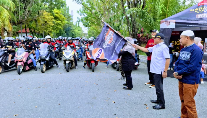 Bupati Sofyan Puhi Lepas 1.000 Peserta Nyoride All Bikers Gorontalo