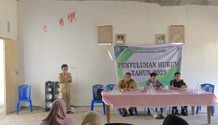 Pentingnya Kesadaran Hukum Bagi Masyarakat, Pemdes Konarom Utara Gelar Penyuluhan Hukum