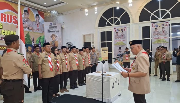 Sofyan Puhi Lantik Thoriq Modanggu sebagai Kamabicab Pramuka Gorontalo Utara Periode 2025–2030