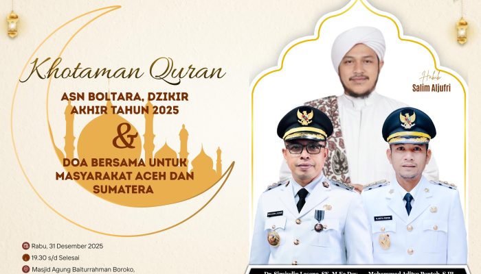 Pemkab Boltara Gelar Khataman Al-Qur’an, Dzikir dan Doa Bersama Sambut Akhir Tahun 2025