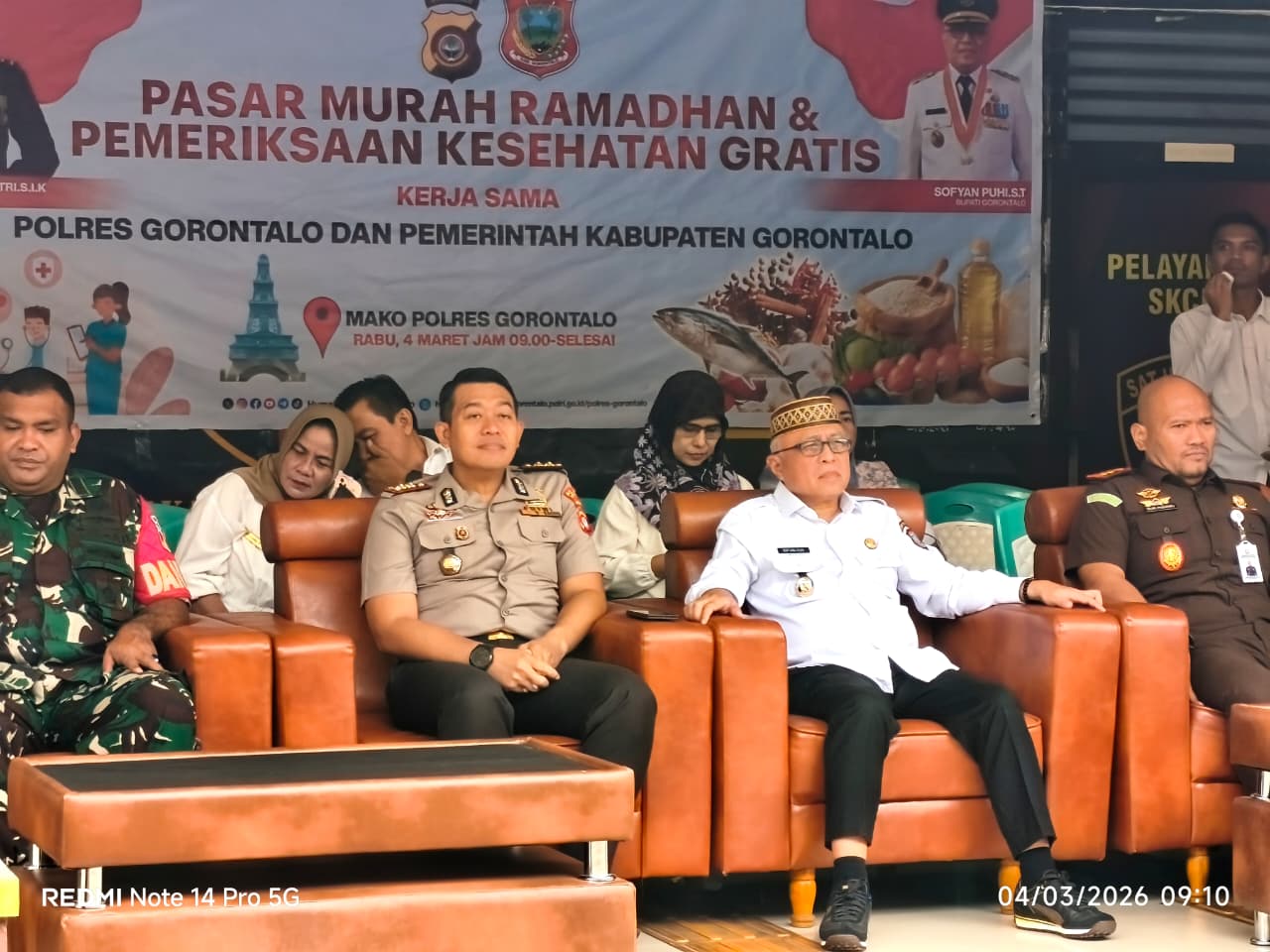‎Sinergi Ramadan : Pemda dan Polres Gorontalo Gelar Pasar Murah & Cek Kesehatan Gratis