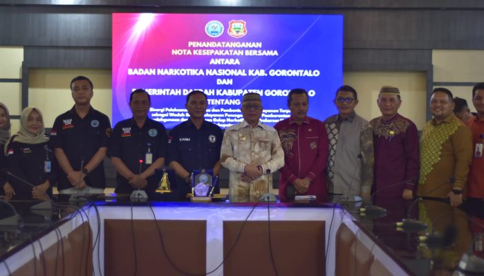 BNN dan Pemkab Gorontalo Sepakati Sinergi Pencegahan Narkoba, Program “Maryam Go” Jadi Pilot Project BNN Kabupaten Gorontalo
