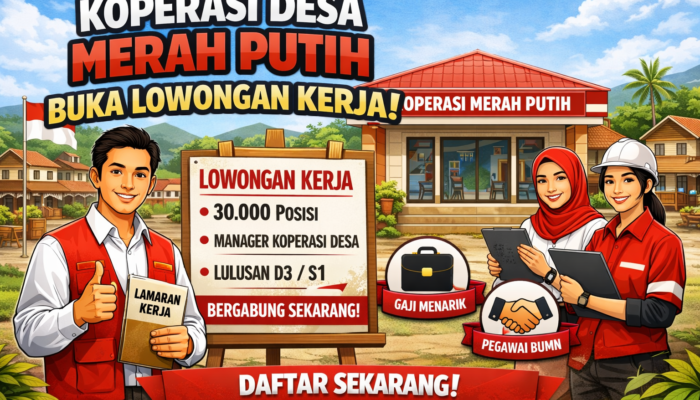 Tinggal Hitungan Hari! Cara Daftar 30 Ribu Lowongan Koperasi Merah Putih