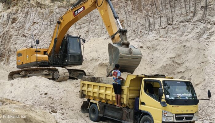 Galian Pasir Silika Diduga Ilegal di Inomunga Terus Beroperasi, APH Jadi Sorotan