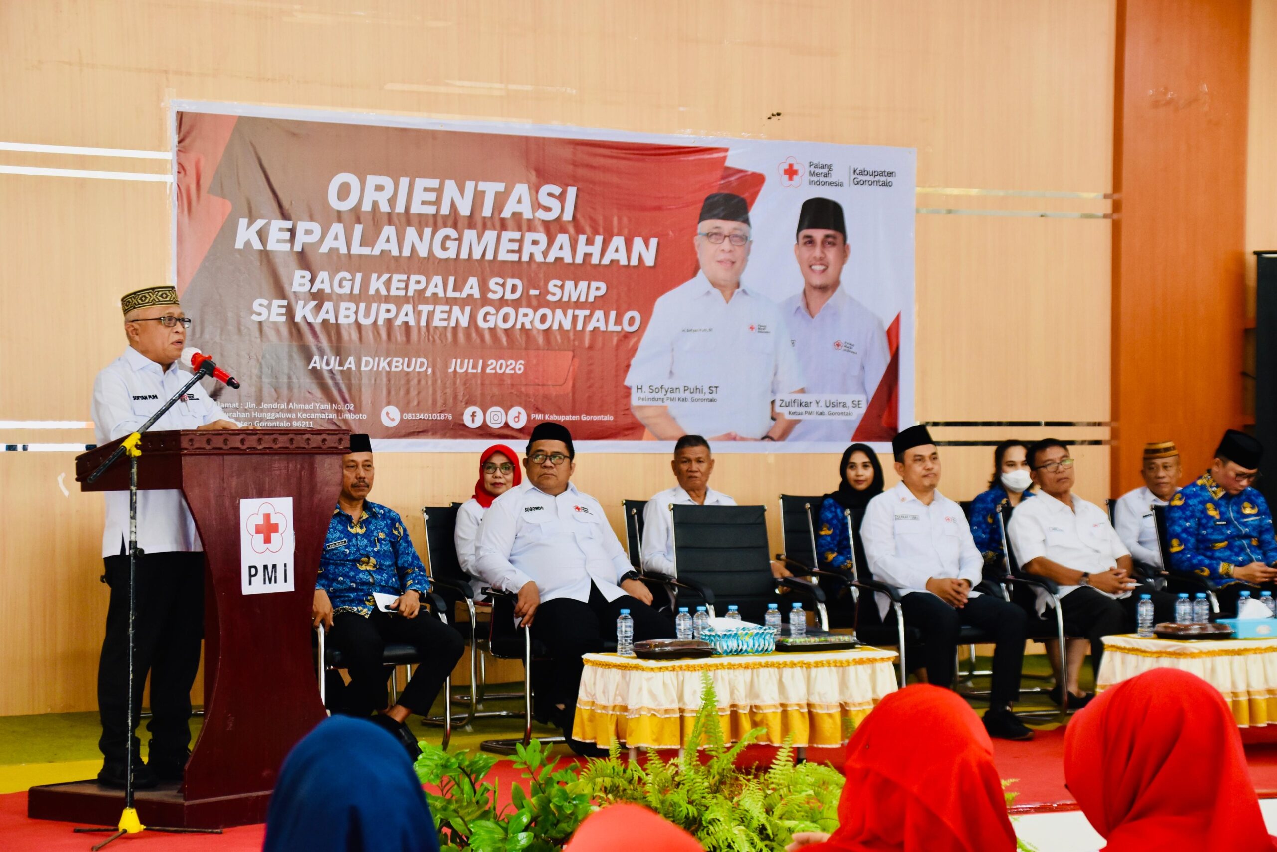 Bupati Sofyan Puhi Wajibkan Seluruh Kepala Sekolah Ikuti Orientasi Kepalangmerahan
