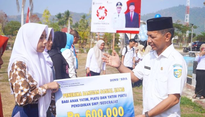 Sumpah Pemuda ke-98, Pemkab Boltara Salurkan Bansos untuk Anak Yatim hingga Korban Bencana